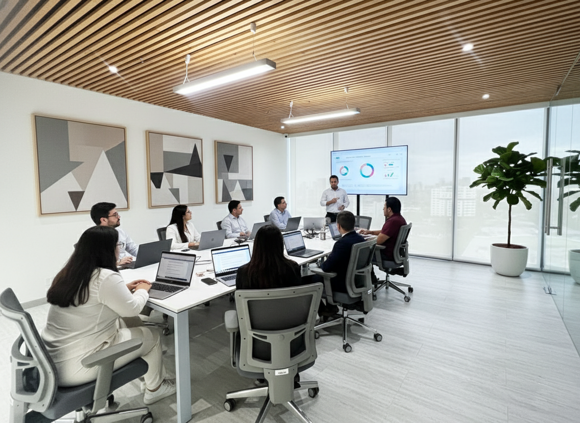 image of brainstorming session (for a productivity tools business)