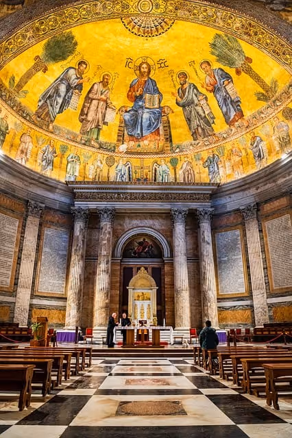 Rome basilica mosaic interior