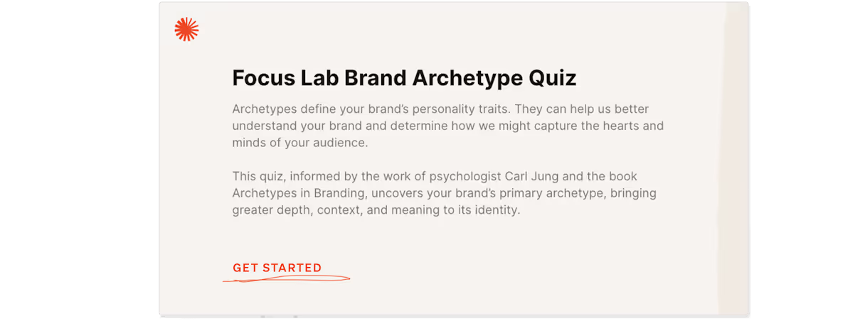 Focus Lab Brand Archetype Quiz