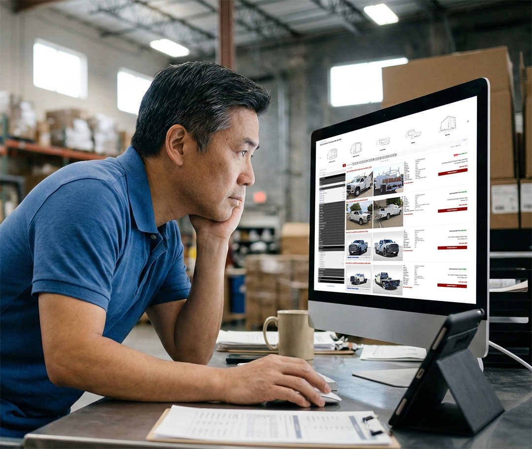 Man searching for a vehicle