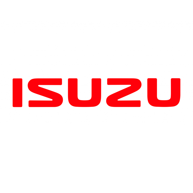 Red Isuzu Logo with white background