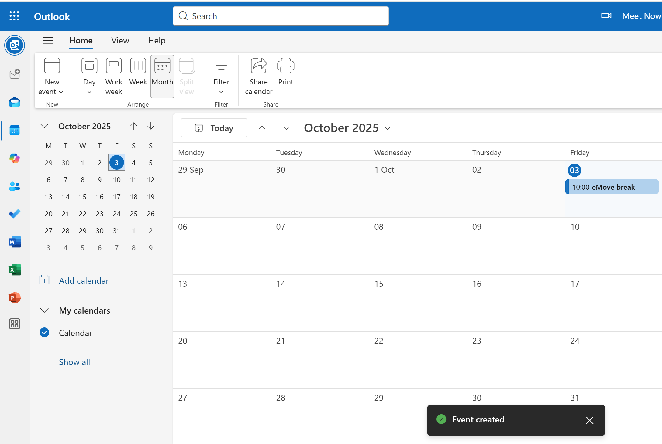 outlook calendar look