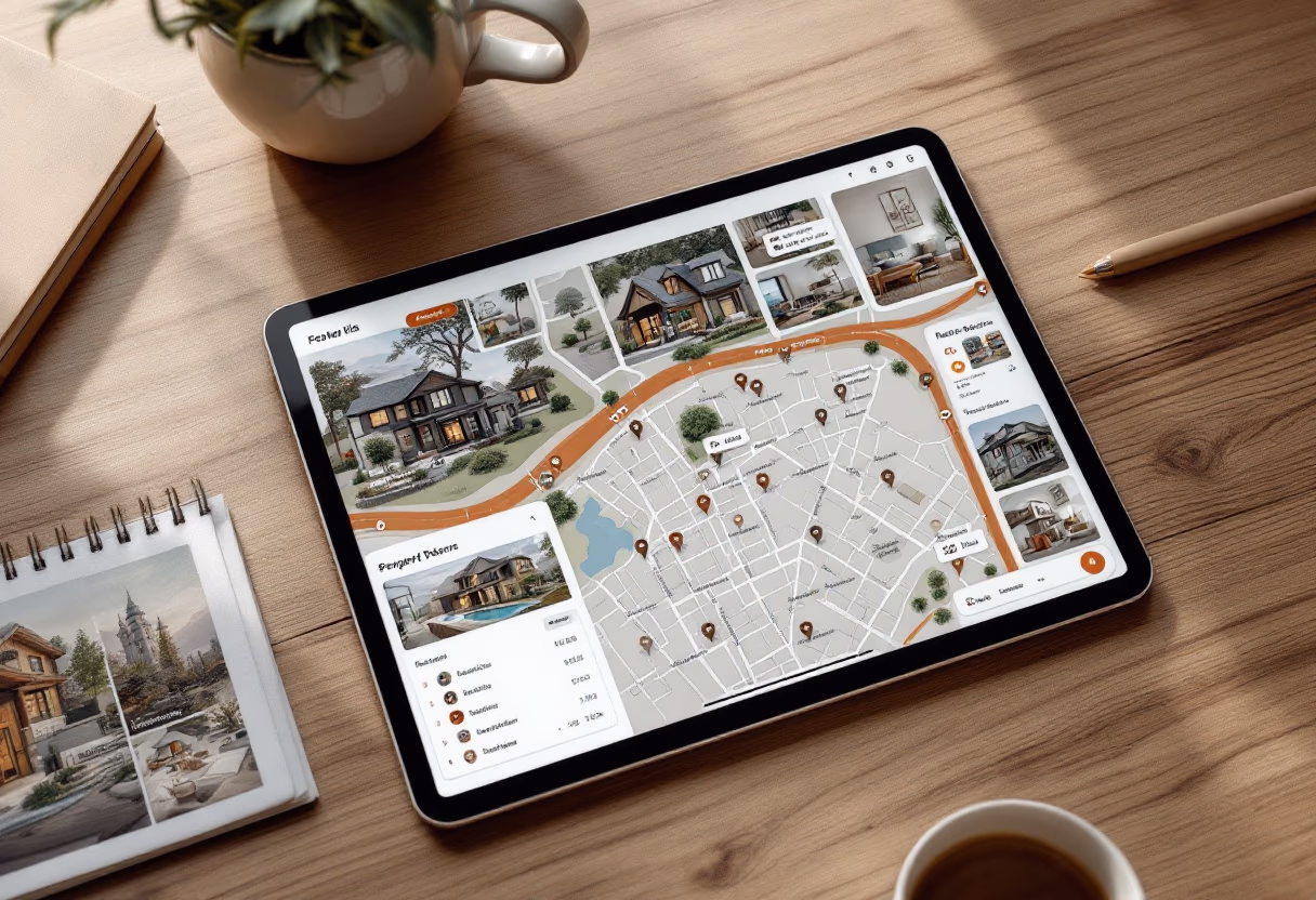 image of interactive property map (for a real estate tech)