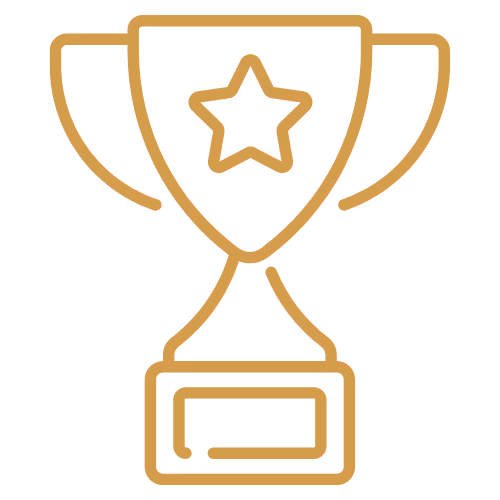 Gold trophy icon 