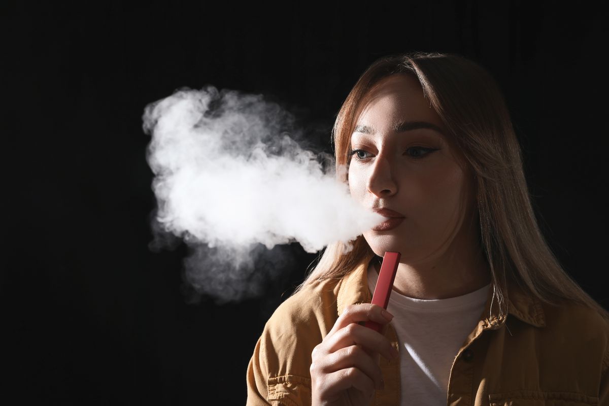 woman vaping