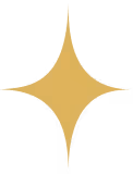 Four-pointed golden star sparkle icon on black background.