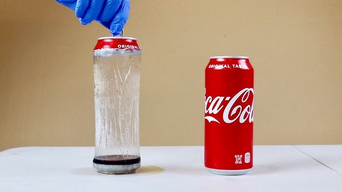 Mind-blowing Aluminum Soda Can And Drain Cleaner Experiment: Extracting A Coke Can From Coke! - YouTube