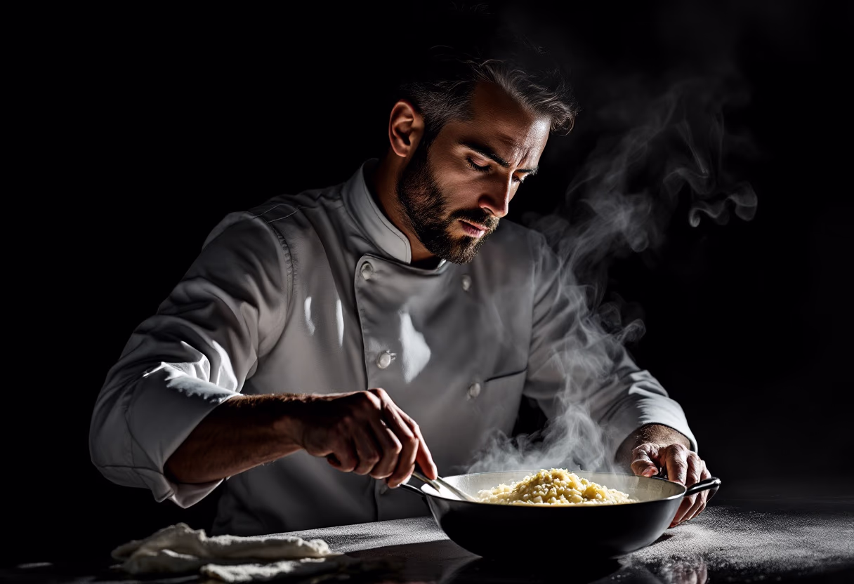 image of the kitchen in action (for an italian restaurant)