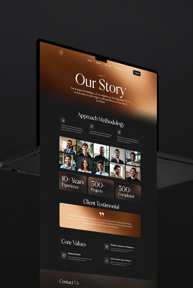 Lake reflecting mountains and sky