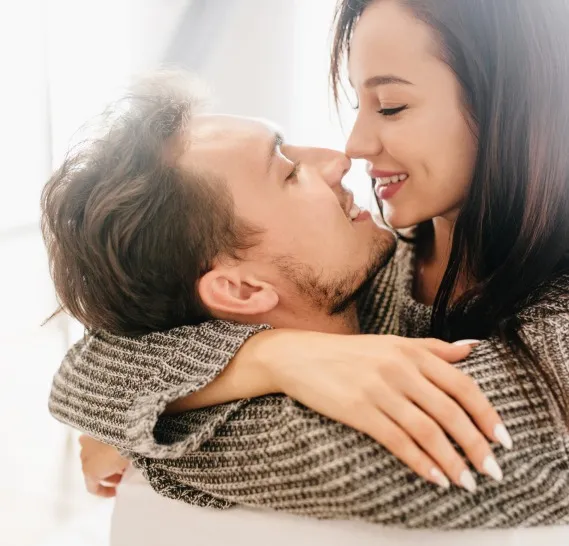 Couple enjoying intimacy after successful Trimix treatment for ED