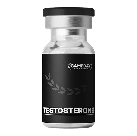 Gameday Men’s Health testosterone vial used in hormone replacement therapy for men aiming to restore optimal testosterone levels.