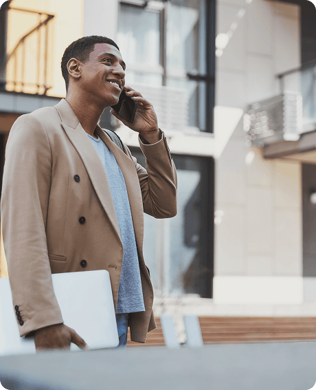 Business man talking on the phone