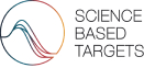 Logo von Science Based Targets mit farbigen wellenförmigen Linien
