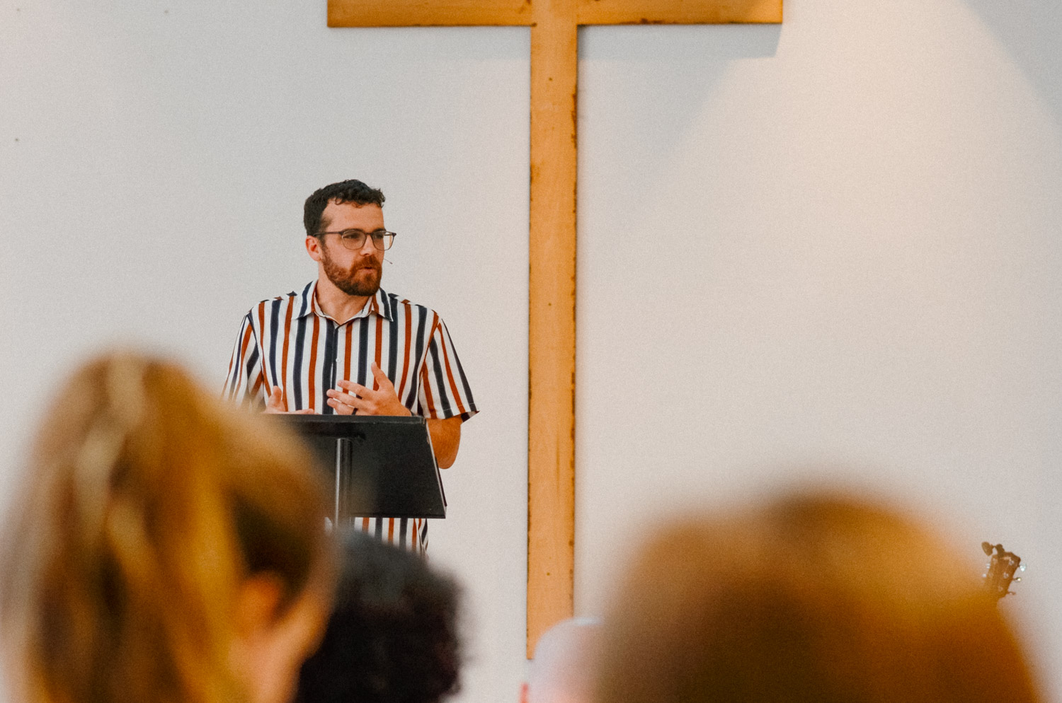 Miles preaching a sermon