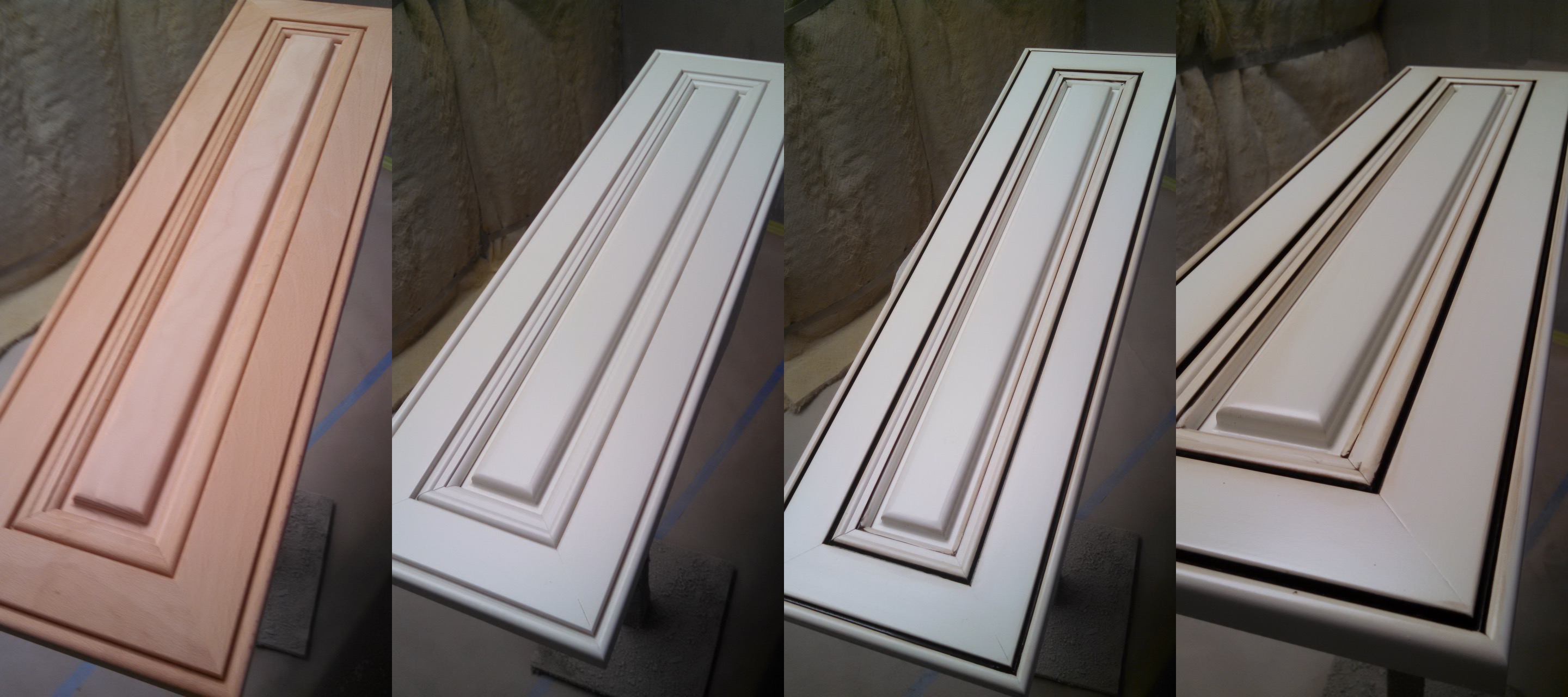 An antique white cabinet finish from scratch