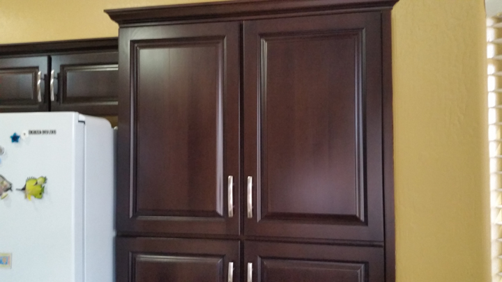 A cabinet refinish, with new doors and drawer fronts