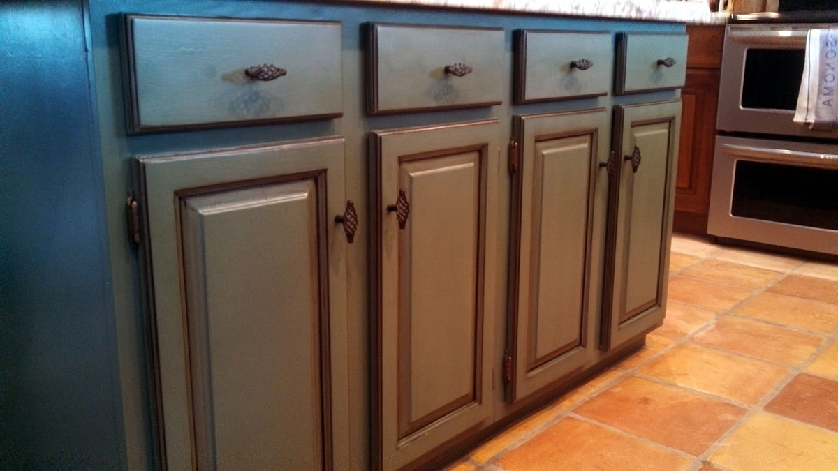 Custom Green Finish With Glaze