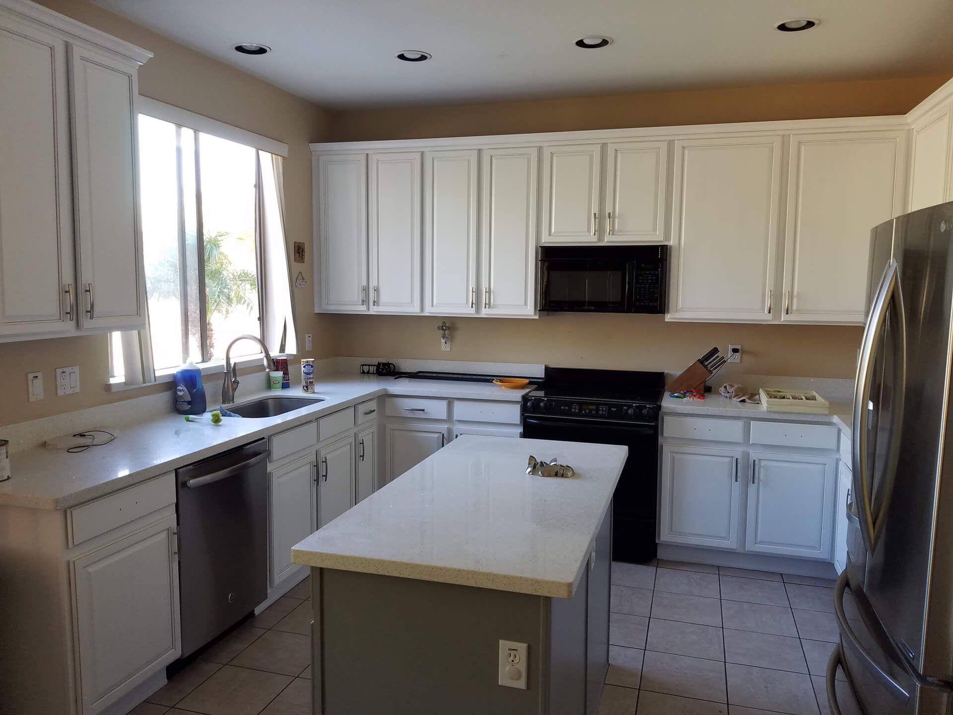Painted Oak Cabinets