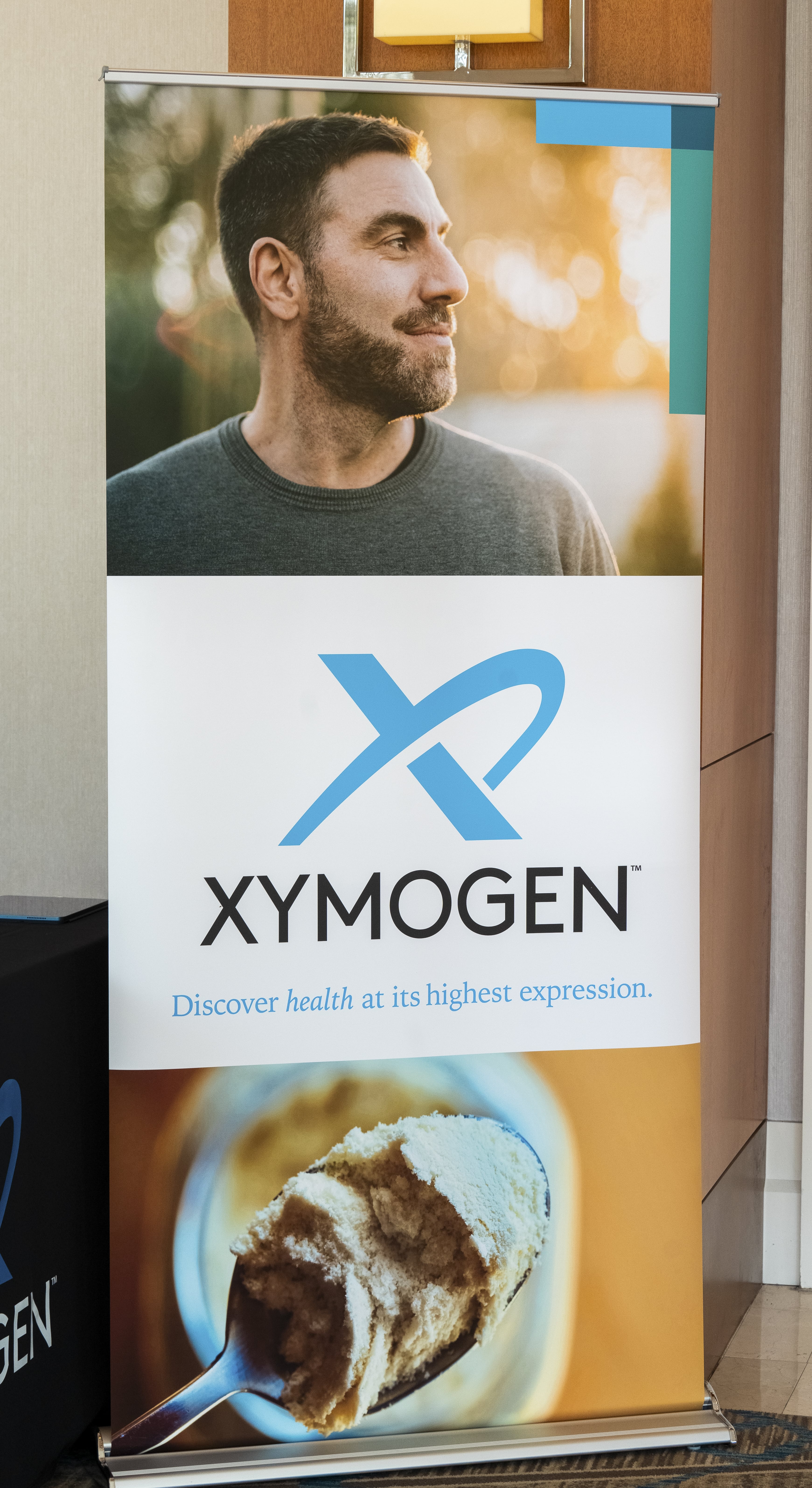 Xymogen brand banner from a Mile 1 Media corporate shoot