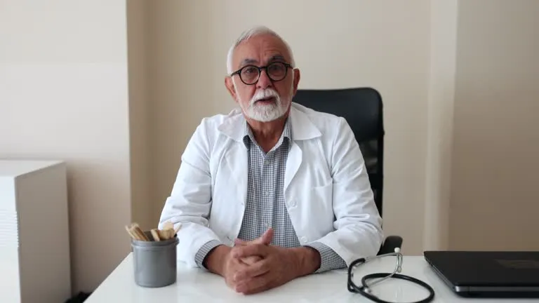 Doctor sharing medical tips and health information for practice video content