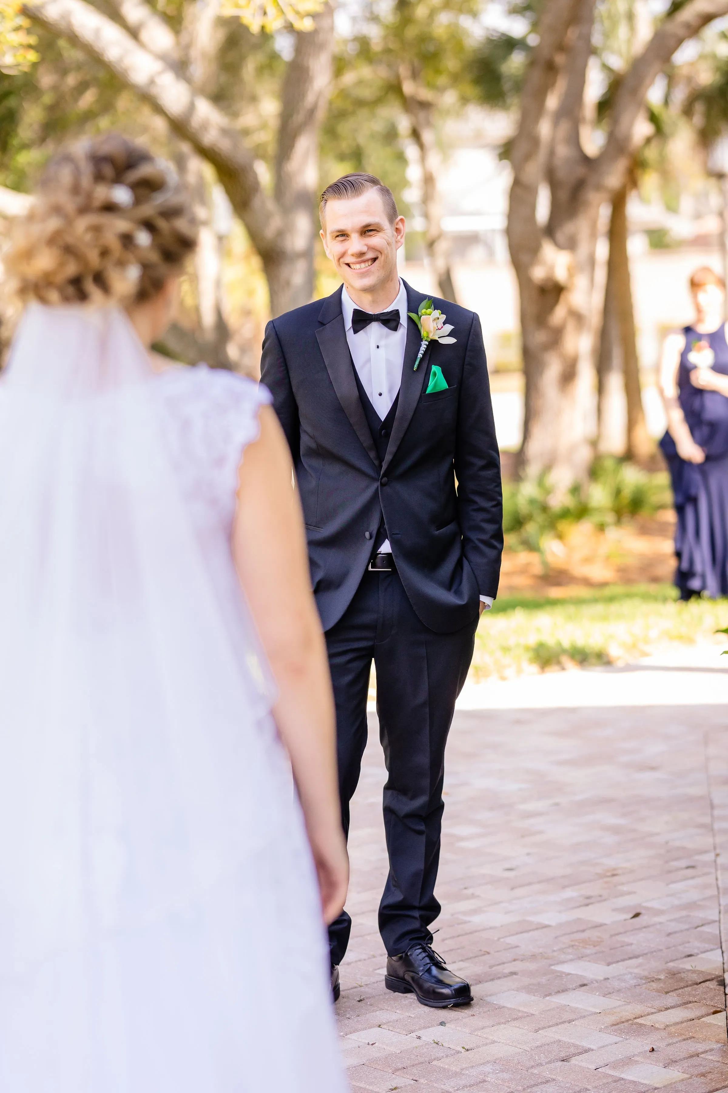 Groom portrait wedding photography - Florida wedding videographer Mile 1 Media