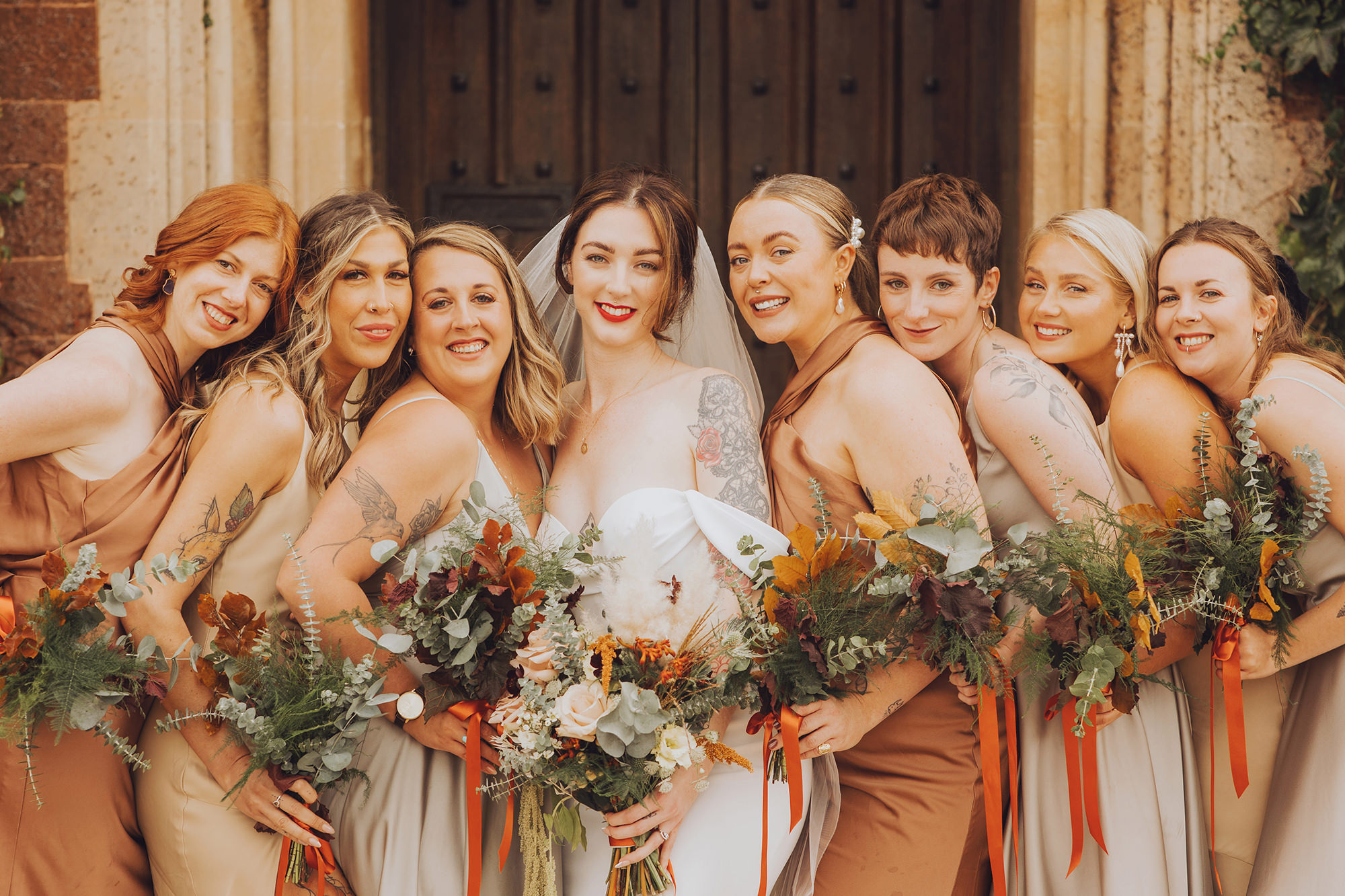 Bridesmaids group photo at wedding celebration - Mile 1 Media Stuart FL