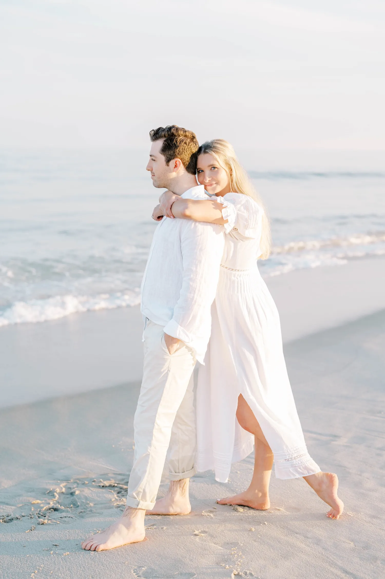 Beach engagement photo session in Florida - Mile 1 Media wedding photography