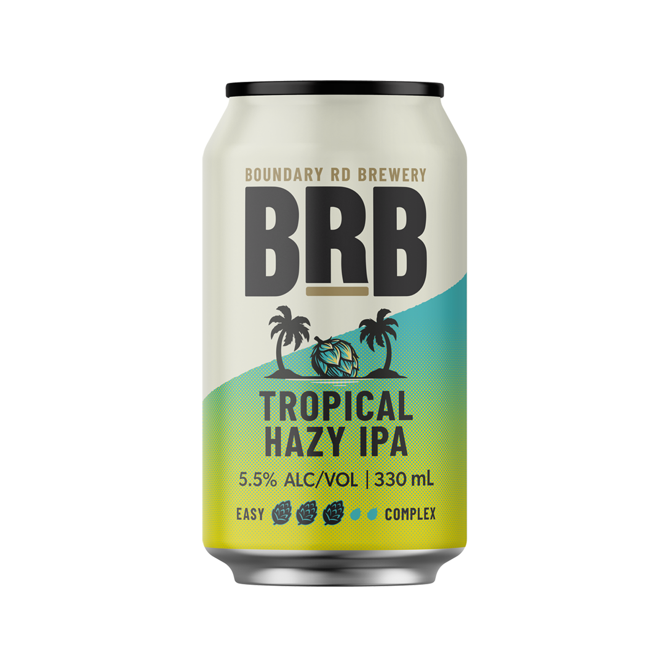 A can of the Trail Hazer Hazy IPA beer. Text reads: it's not rocket science