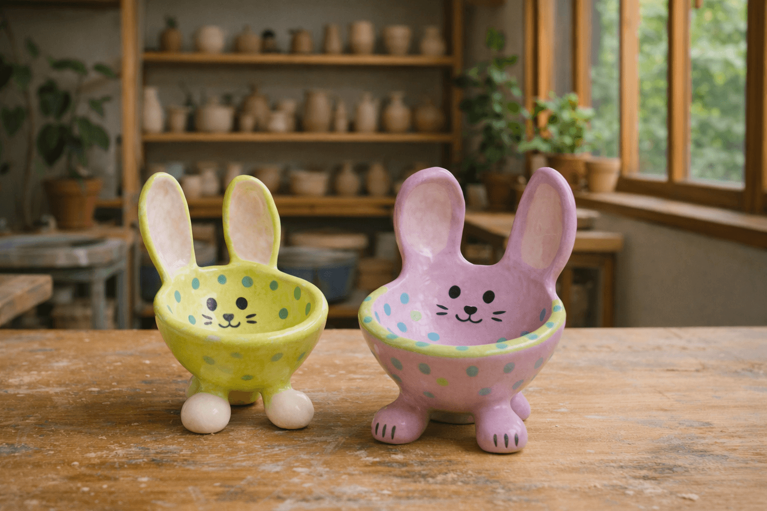 Bunny Pinch Pots, Hand-Building Workshop 