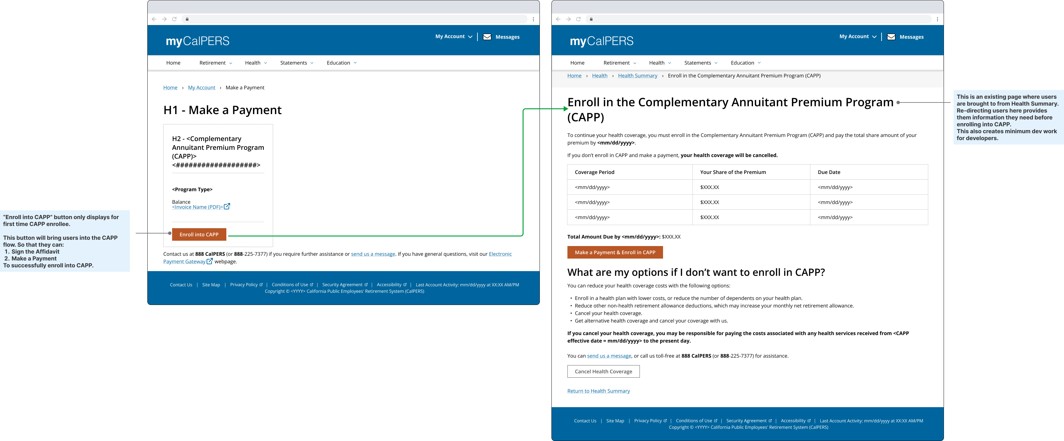 designed make a payment wireframe