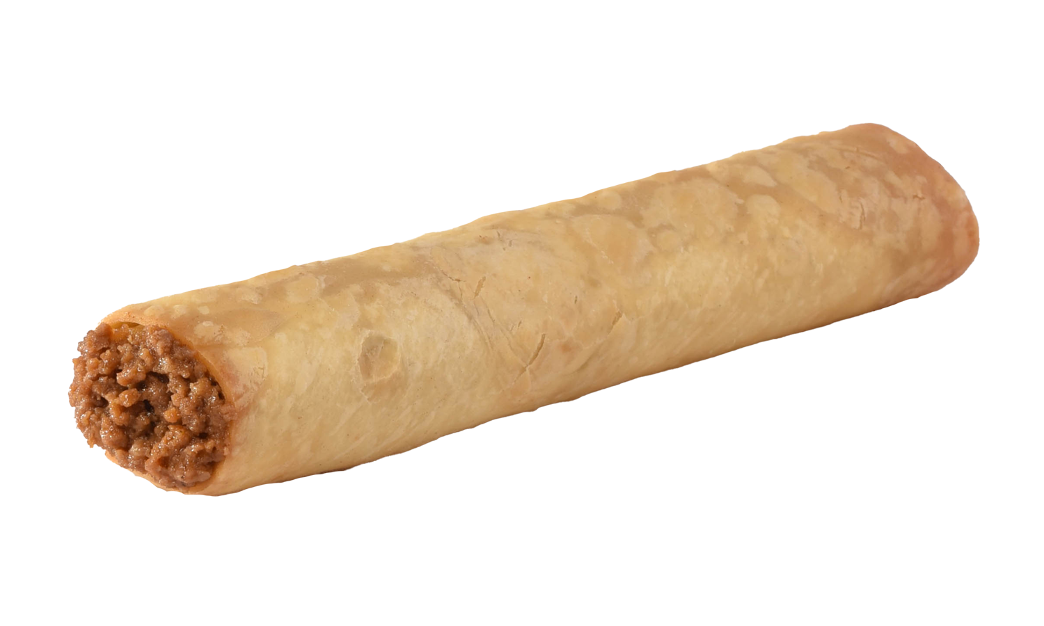 As a snack or a meal, it's one of our most popular items. Ground beef and cheddar cheese rolled in a flour tortilla and fried crisp.