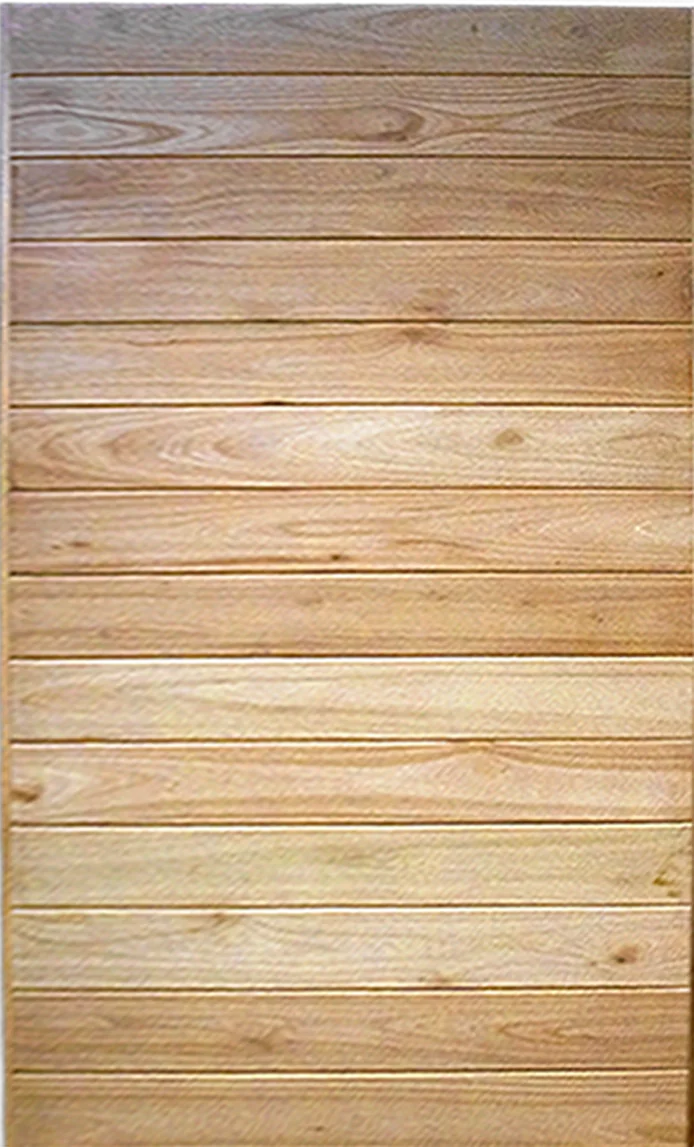 Light wooden paneling with horizontal planks showing natural grain and knots.