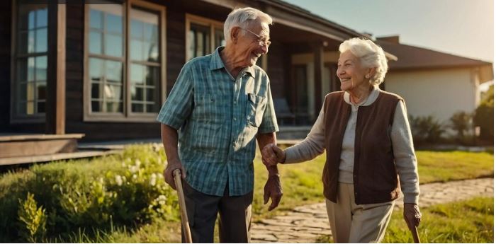 Pareja dando un paseo