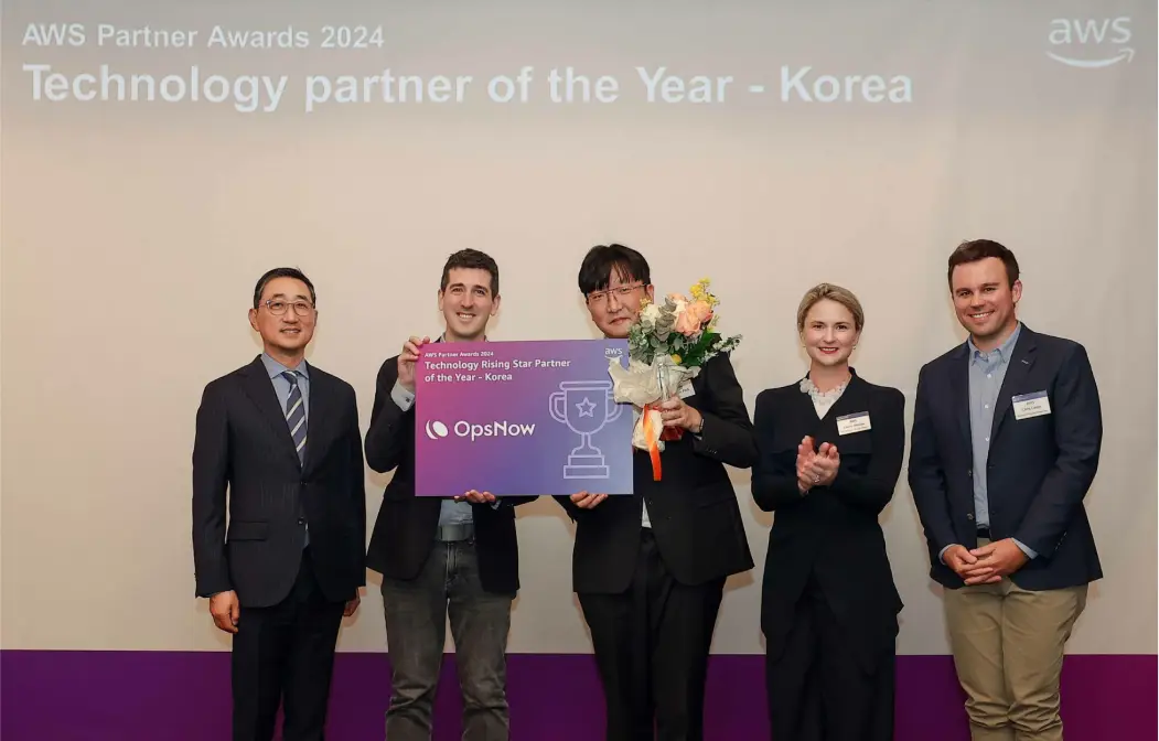 OpsNow wins 'AWS Korea Technology Partner of the Year' award.