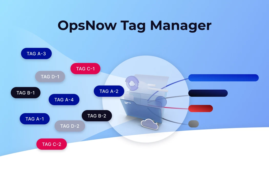 This is a graph showing the new features of OpsNow Tag Manager.