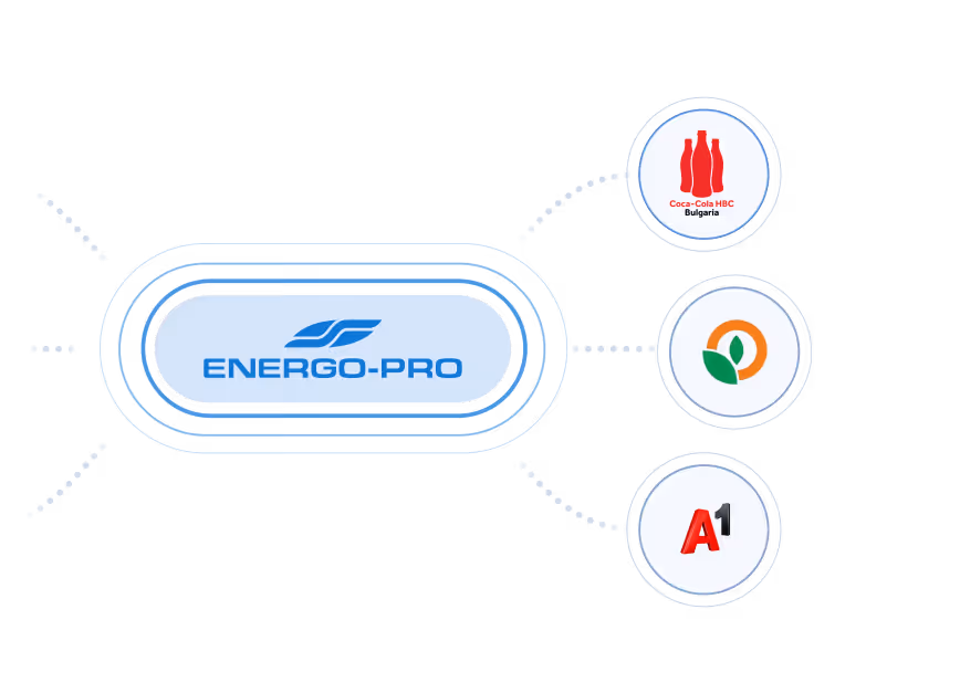 Diagram showing Energo-Pro supplying electricity to Nestlé, FreshLine, and A1.