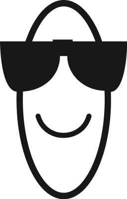 Smiling face with sunglasses icon