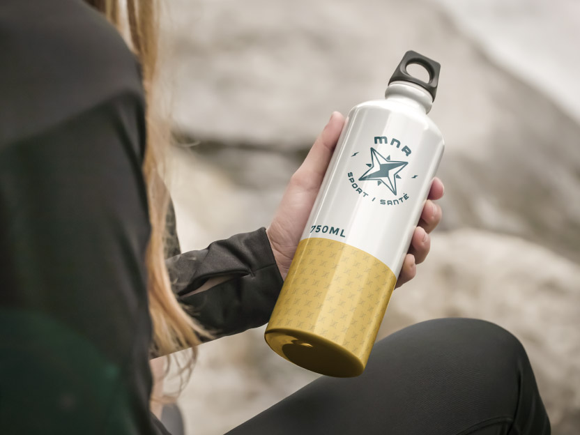 Création d'un pattern fait à partir du branding de la marque MNR Sport Santé