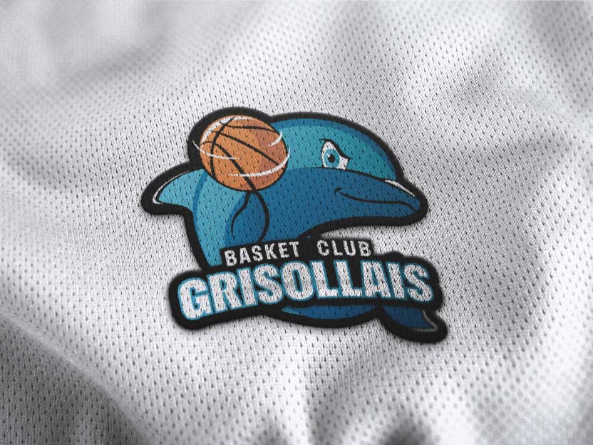 Logo sur maillot de sport Basket Club Grisollais