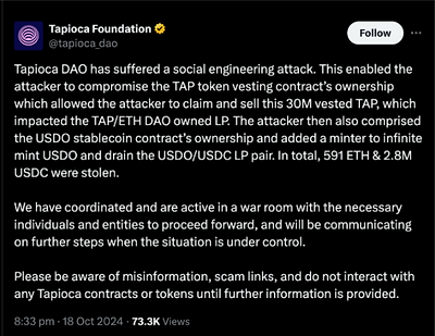 tweet announcing programming hack