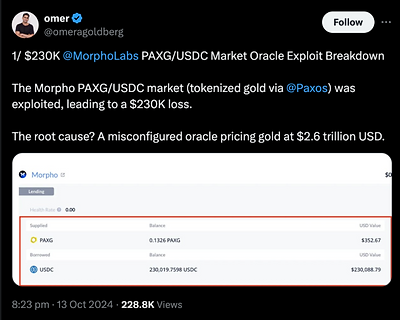 tweet uncovering oracle exploit