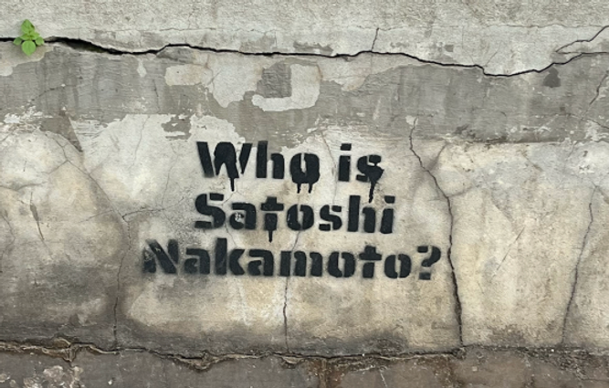 Graffiti : 'Who is Satoshi Nakamoto?'