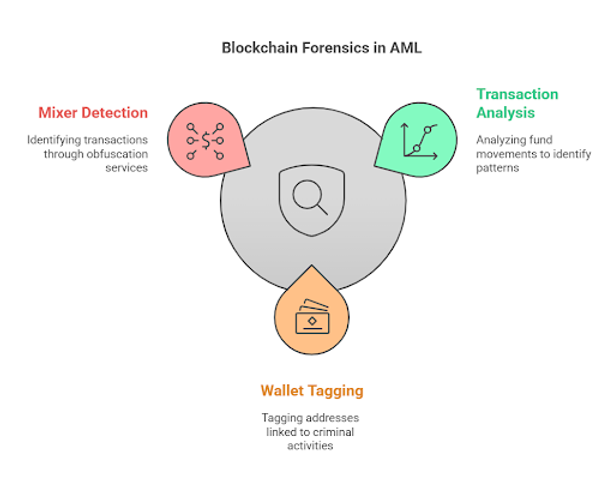Blockchain forensics in AML