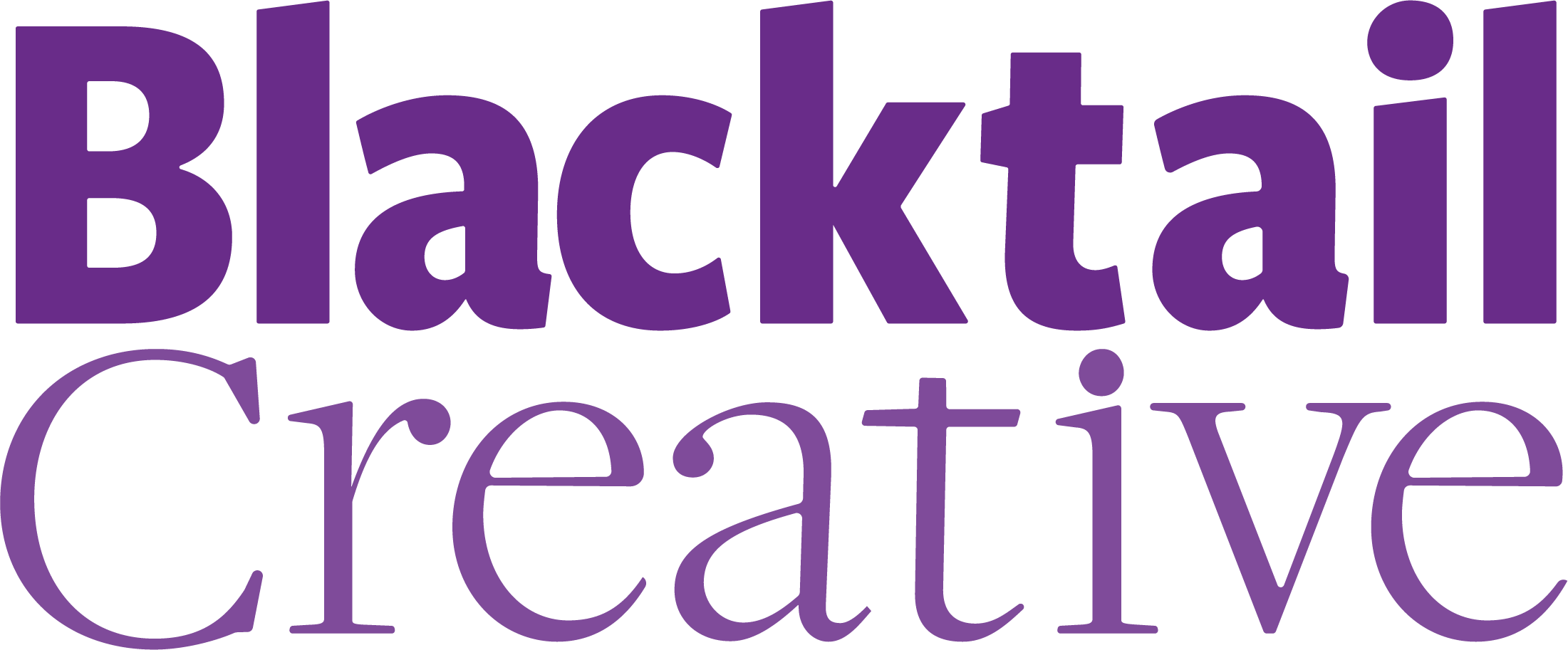 Blacktail Creative wordmark logo in purple text.