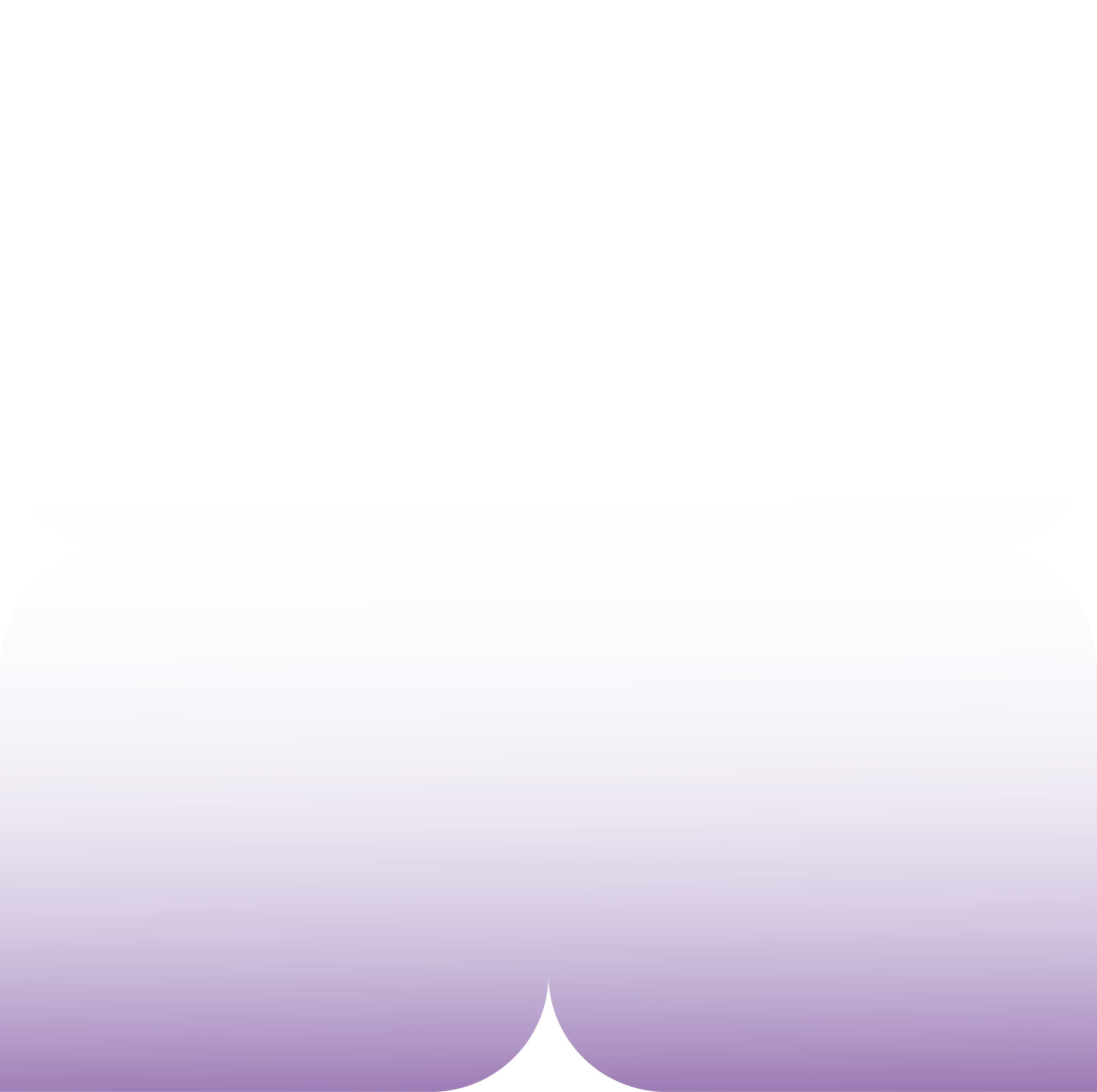 Four-leaf clover shape with a gradient from white to purple on a transparent background.