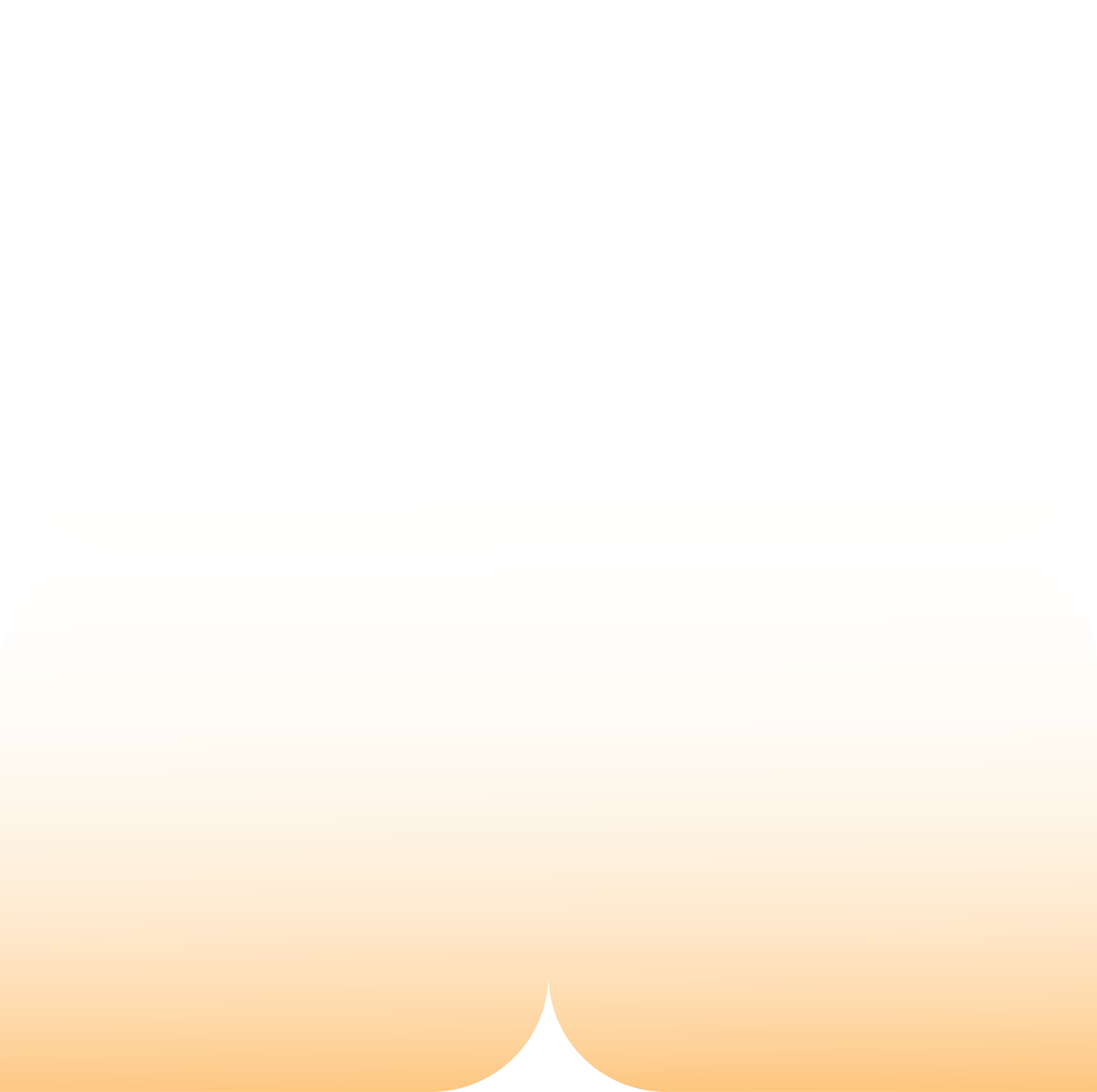 Orange gradient icon shaped like a four-leaf clover on a white background.