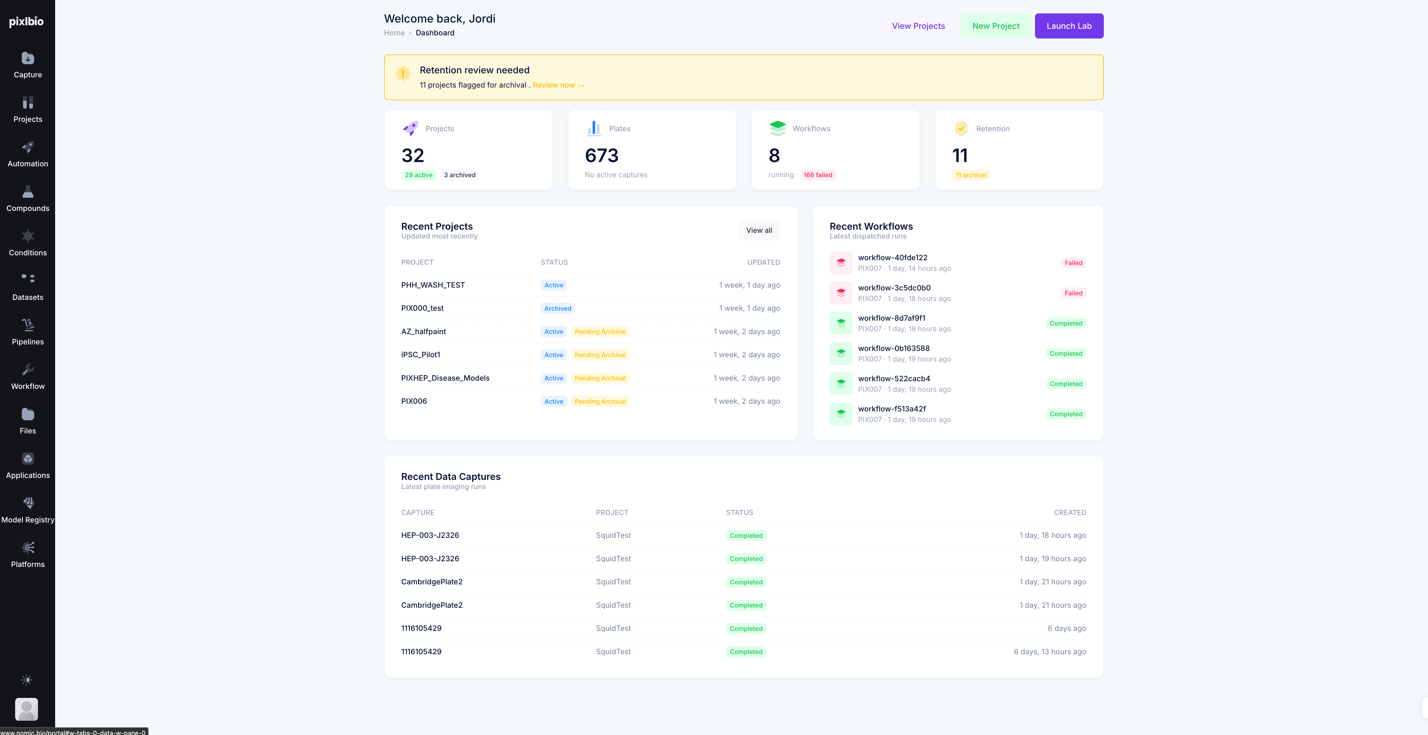 Discovery dashboard