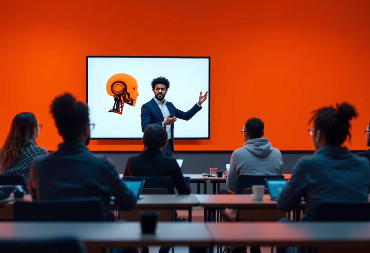 image of a classroom lecture on ai
