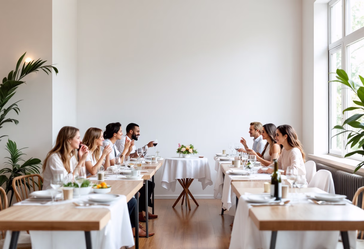 image of a hosted event inside the restaurant