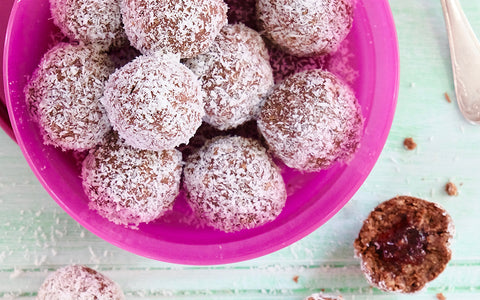 Lamington protein ball recipe by leah itsines